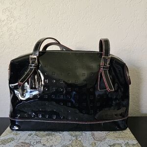 Arcadia black patent leather made‎ in Italy shoulder bag